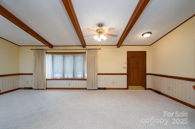 614 Azalea Ln, China Grove, NC 28023 - carpeted spare room featuring ceiling fan and baseboards