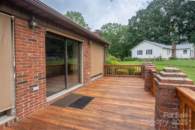 614 Azalea Ln, China Grove, NC 28023 - deck featuring a lawn