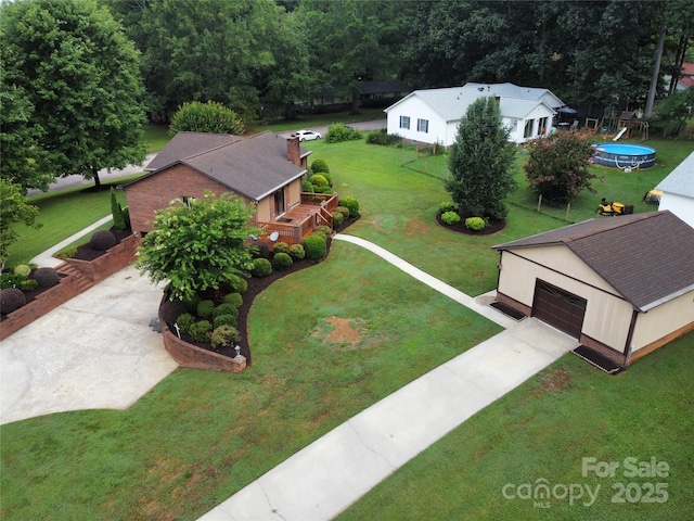 614 Azalea Ln, China Grove, NC 28023 - aerial view of property and surrounding area