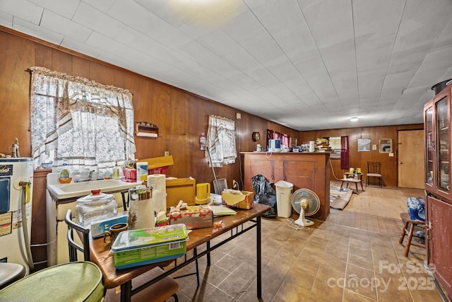 10 Manus Chapel Rd, Mill Spring, NC 28756 - interior space with wood walls and electric water heater