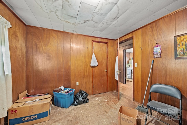10 Manus Chapel Rd, Mill Spring, NC 28756 - entryway with wood-type flooring and wood walls