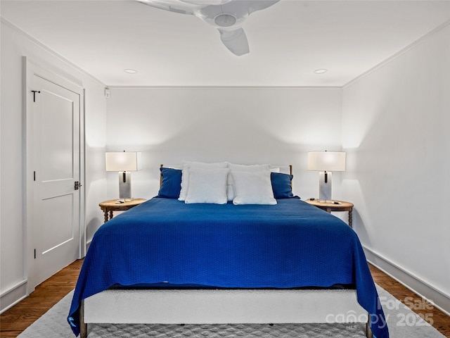 80 Raven Rock Vis, Lake Toxaway, NC 28747 - bedroom featuring wood finished floors, recessed lighting, and a ceiling fan