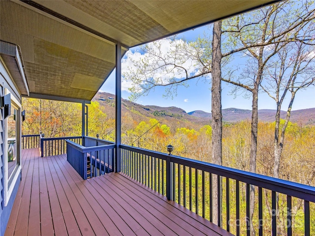 80 Raven Rock Vis, Lake Toxaway, NC 28747 - deck with a mountain view and a forest view