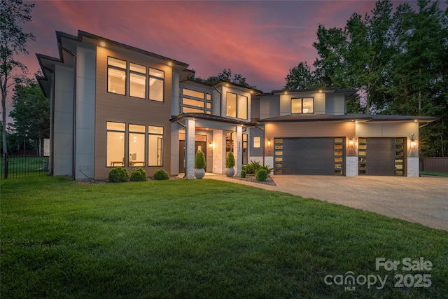 8403 Sarsfield Ct, Waxhaw, NC 28173 - contemporary home featuring concrete driveway and a garage