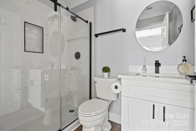 100 Boyette Dr Unit A, Albemarle, NC 28001 - full bath with vanity and a marble finish shower