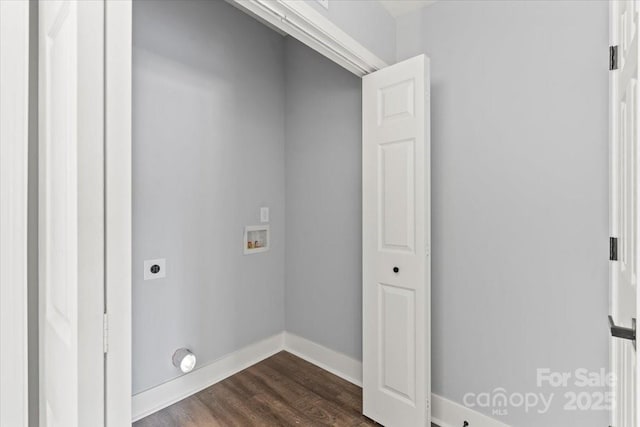 100 Boyette Dr Unit A, Albemarle, NC 28001 - washroom featuring hookup for an electric dryer, washer hookup, and dark wood finished floors