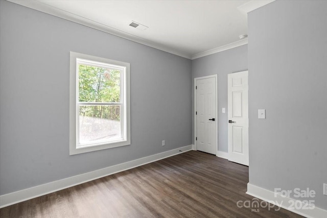 100 Boyette Dr Unit B, Albemarle, NC 28001 - unfurnished room with dark wood-style flooring and crown molding