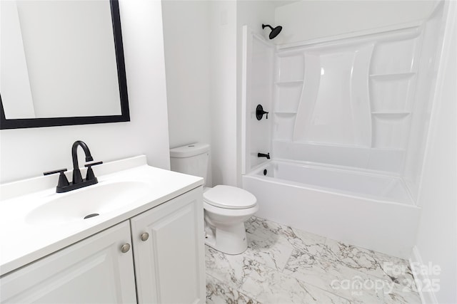 501 N Apple St Unit 103, Gastonia, NC 28054 - full bath featuring vanity, shower / washtub combination, and marble finish flooring