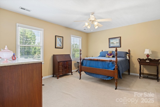 123 Clearwater Dr, Morganton, NC 28655 - bedroom featuring light carpet and ceiling fan