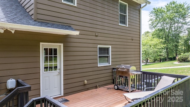 123 Clearwater Dr, Morganton, NC 28655 - wooden terrace featuring a grill