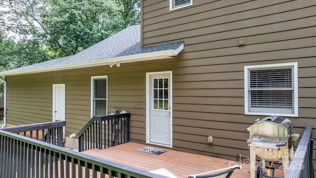123 Clearwater Dr, Morganton, NC 28655 - wooden deck with a grill