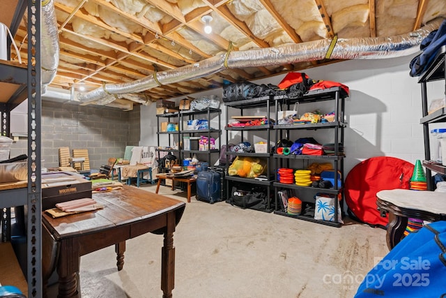 123 Clearwater Dr, Morganton, NC 28655 - unfinished below grade area featuring concrete block wall