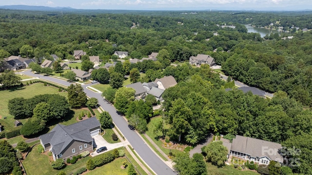 1902 4th Street Ct NW, Hickory, NC 28601 - aerial view of residential area featuring a heavily wooded area and a nearby body of water