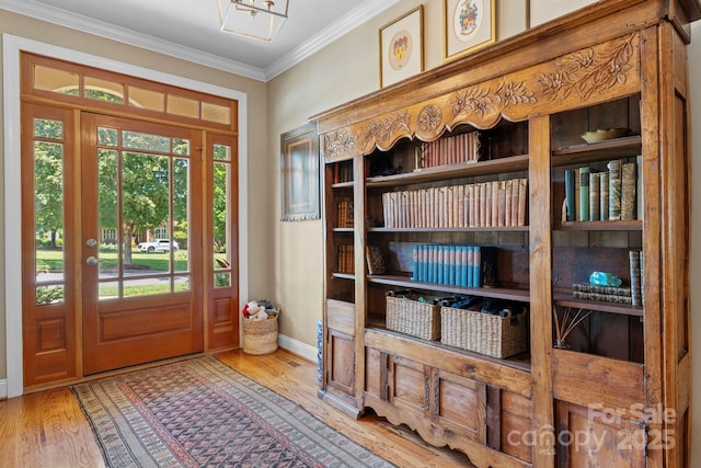 1902 4th Street Ct NW, Hickory, NC 28601 - foyer with wood finished floors and crown molding