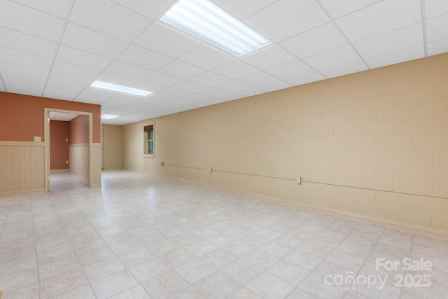 2066 Waterford Way, Morganton, NC 28655 - spare room with a drop ceiling and wainscoting