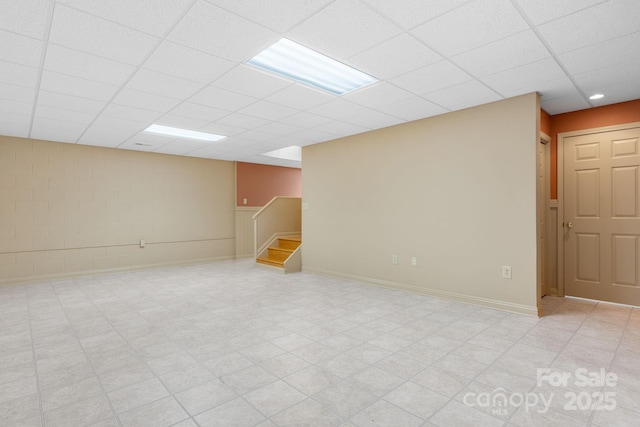 2066 Waterford Way, Morganton, NC 28655 - unfurnished room with stairway and a paneled ceiling