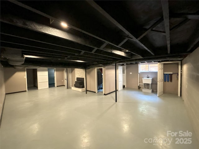 5335 NC-152 Hwy W, China Grove, NC 28023 - basement featuring a sink