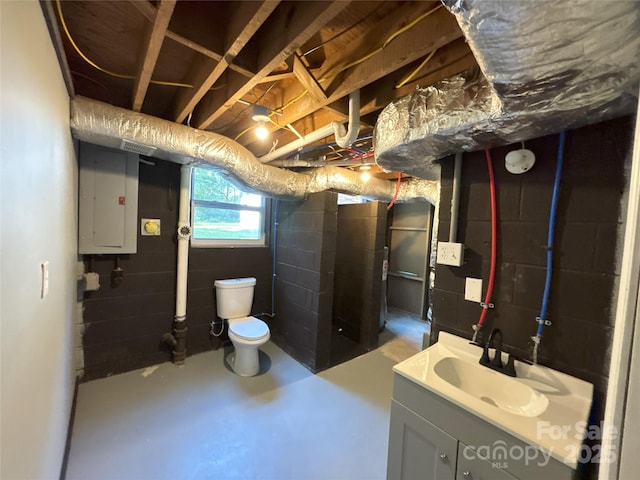 5335 NC-152 Hwy W, China Grove, NC 28023 - basement featuring a sink and electric panel