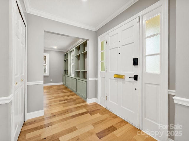 1411 Kensington Rd Unit C-1, Hendersonville, NC 28791 - foyer entrance with ornamental molding and light wood-style floors
