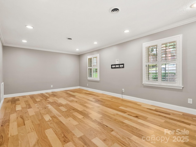 1411 Kensington Rd Unit C-1, Hendersonville, NC 28791 - empty room with crown molding, light wood finished floors, and recessed lighting