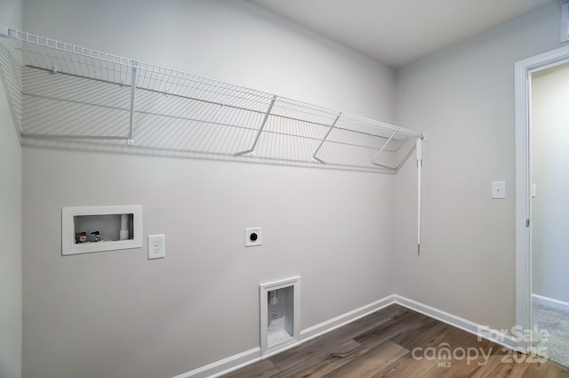 1700 Honey Trl, Monroe, NC 28112 - laundry room with washer hookup, hookup for an electric dryer, and dark wood-type flooring