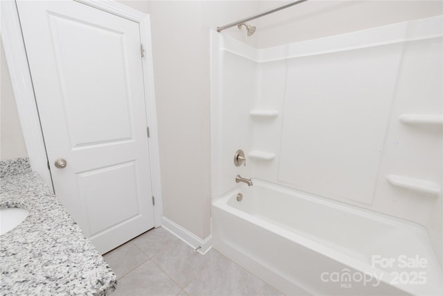 128 Carolina Ash Ln, Mooresville, NC 28117 - full bath with tile patterned flooring, tub / shower combination, and vanity