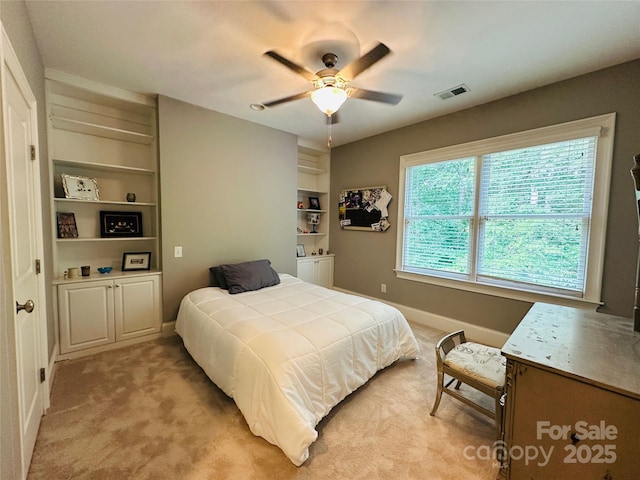 7816 Clovervale Dr, Waxhaw, NC 28173 - bedroom with light colored carpet and ceiling fan