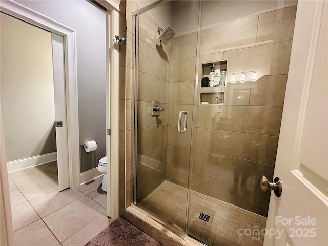 7816 Clovervale Dr, Waxhaw, NC 28173 - full bathroom with a shower stall and tile patterned floors
