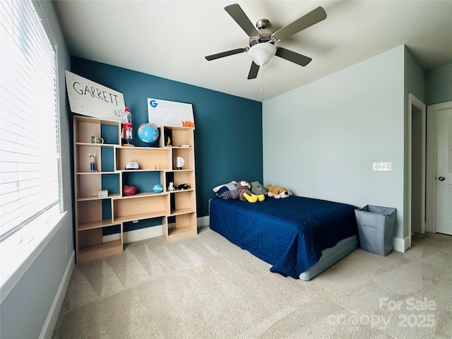 7816 Clovervale Dr, Waxhaw, NC 28173 - bedroom with carpet floors and ceiling fan