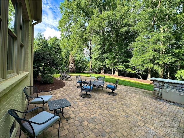 7816 Clovervale Dr, Waxhaw, NC 28173 - view of patio featuring view of scattered trees