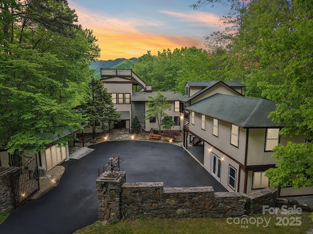 295 Dills Rd, Bryson City, NC 28713 - view of front of property featuring asphalt driveway and roof with shingles
