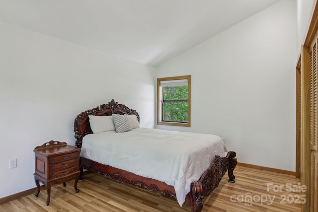 295 Dills Rd, Bryson City, NC 28713 - bedroom with vaulted ceiling and wood finished floors