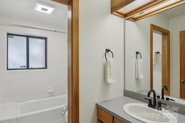 295 Dills Rd, Bryson City, NC 28713 - bathroom featuring vanity and bathing tub / shower combination