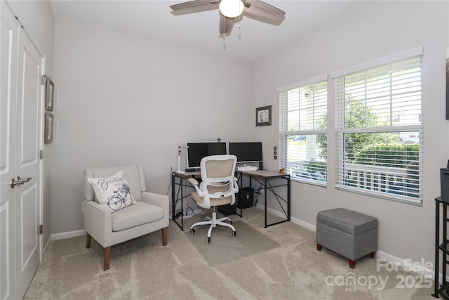 201 Fesperman Cir, Troutman, NC 28166 - office space with carpet and a ceiling fan