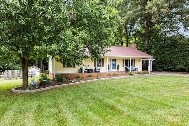 339 Deep Forest Ct, Gastonia, NC 28056 - single story home featuring a chimney and covered porch