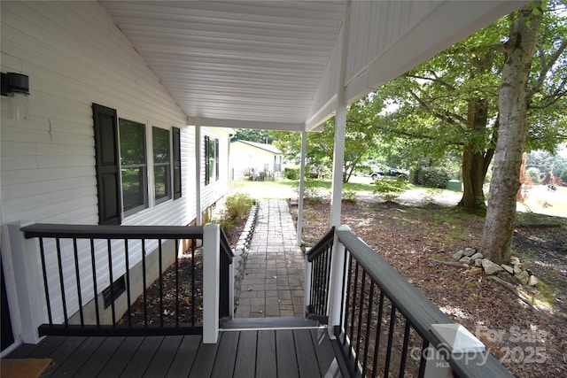 6264 Burnhurst Ln, Denver, NC 28037 - view of wooden porch