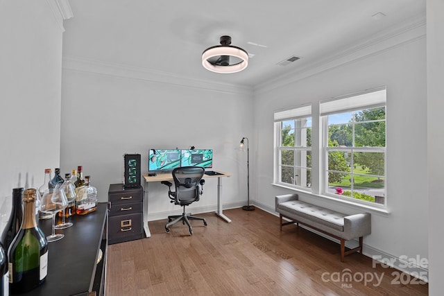 161 Oxford Dr, Mooresville, NC 28115 - office with crown molding and wood finished floors