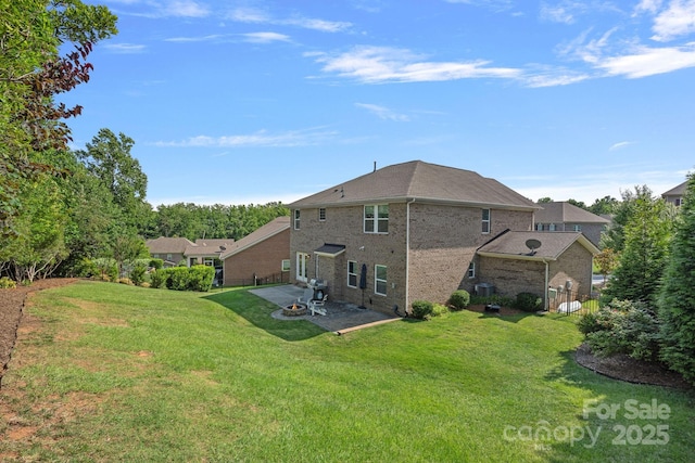 161 Oxford Dr, Mooresville, NC 28115 - rear view of property with a patio and brick siding