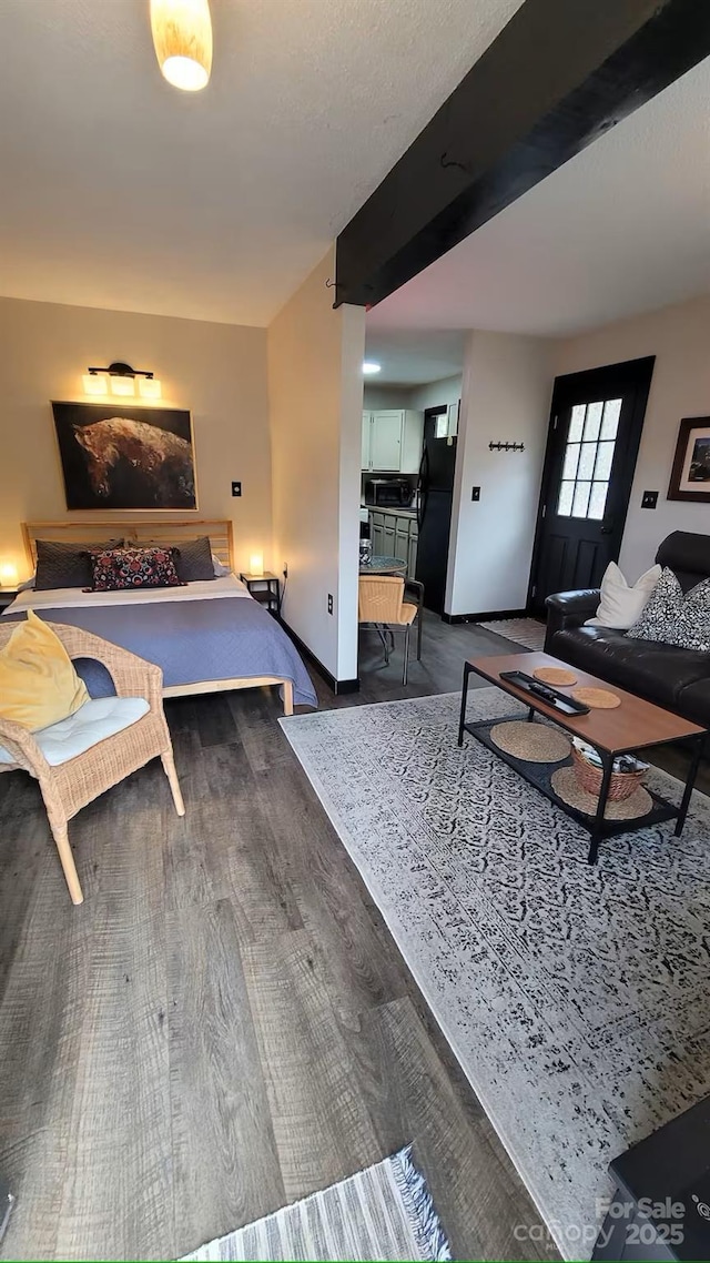 60 Walden Pond Rd, Bryson City, NC 28713 - living area with baseboards and dark wood-style floors