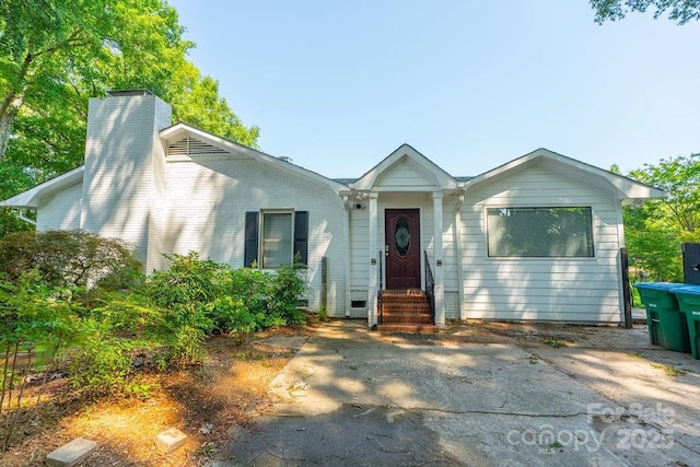 9032 Boyd Dr, Matthews, NC 28105 - view of front of house featuring a chimney and entry steps