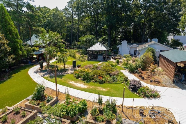 9032 Boyd Dr, Matthews, NC 28105 - view of community featuring a gazebo, a garden, and a lawn
