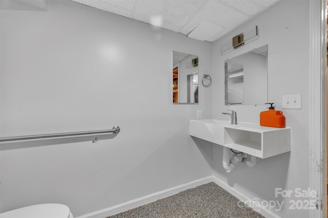 369 Birch Circle Dr, Hudson, NC 28638 - bathroom featuring a paneled ceiling