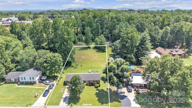 369 Birch Circle Dr, Hudson, NC 28638 - view of property location featuring property parcel outlined and a forest
