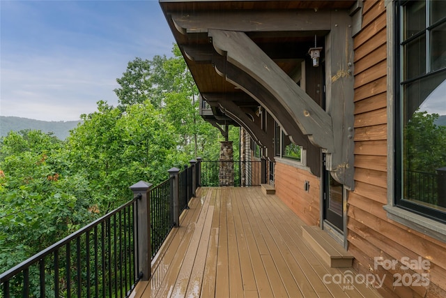 14 Clear Fork Ln, Fairview, NC 28730 - deck featuring a mountain view