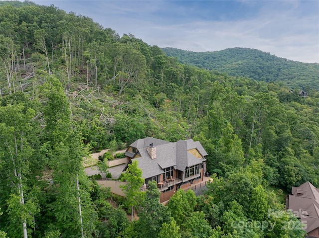 14 Clear Fork Ln, Fairview, NC 28730 - view from above of property with a heavily wooded area
