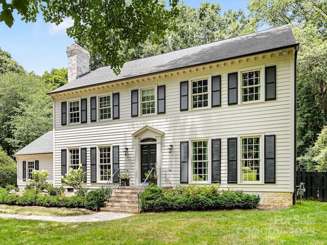 2912 Wheelock Rd, Charlotte, NC 28211 - view of front of property featuring a chimney and a shingled roof