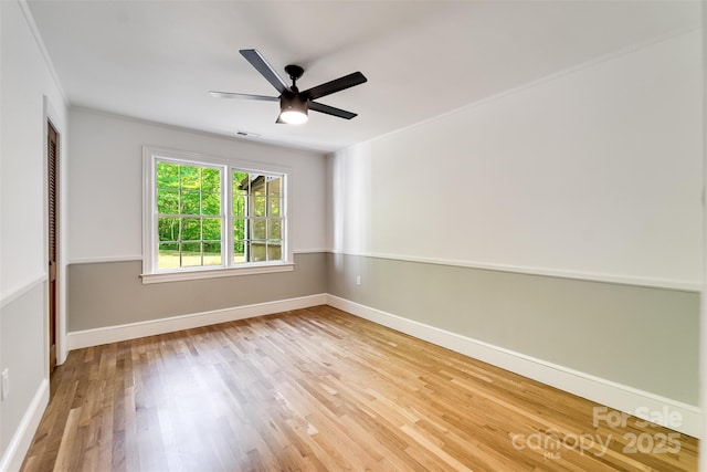 197 Briar Patch Rd, Cullowhee, NC 28723 - empty room with wood finished floors and a ceiling fan
