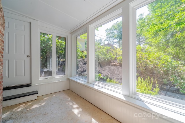197 Briar Patch Rd, Cullowhee, NC 28723 - unfurnished sunroom featuring plenty of natural light and vaulted ceiling