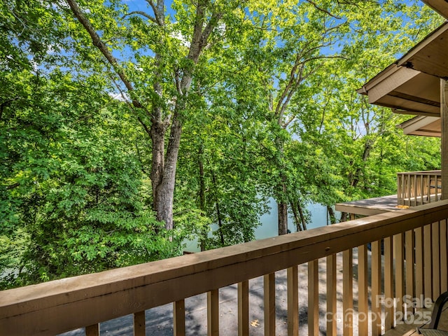 140 W Lake Dr Unit 301, Lake Lure, NC 28746 - wooden terrace with a water view