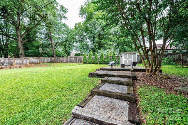 122 15th Ave NW, Hickory, NC 28601 - fenced backyard featuring a shed